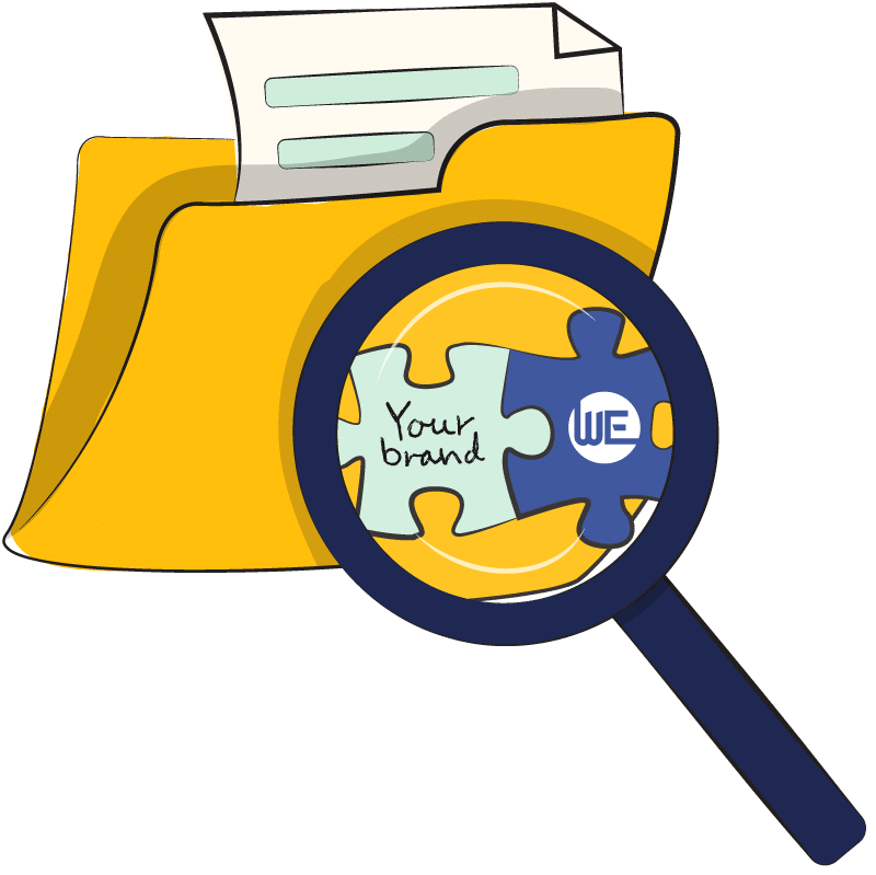 A document wallet with paper inside to illustrate a case study